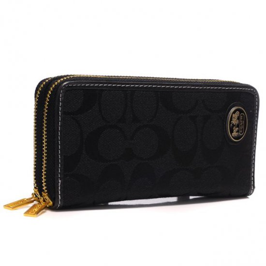 Coach Logo Large Black Wallets AYB | Coach Outlet Canada